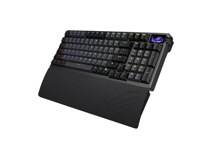 Tipkovnica ASUS ROG Azoth 96 HE Wireless, ROG HFX V2 Analog, PBT, OLED, RGB, USB, US