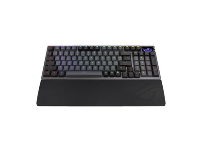 Tipkovnica ASUS ROG Azoth 96 HE Wireless, ROG HFX V2 Analog, PBT, OLED, RGB, USB, US