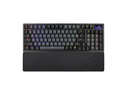 Tipkovnica ASUS ROG Azoth 96 HE Wireless, ROG HFX V2 Analog, PBT, OLED, RGB, USB, US