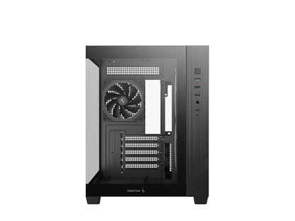 Računalniško ohišje DeepCool CG330 3F, micro-ATX, kaljeno steklo, črno