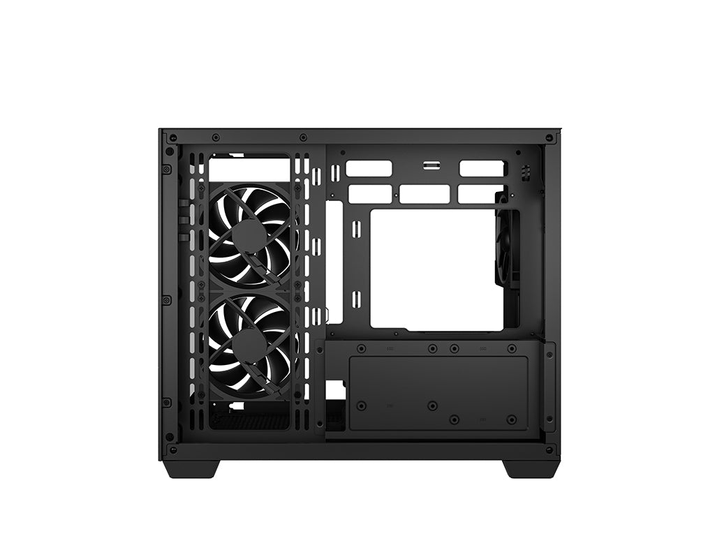 Računalniško ohišje DeepCool CG330 3F, micro-ATX, kaljeno steklo, črno