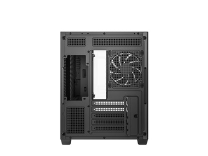 Računalniško ohišje DeepCool CG330 3F, micro-ATX, kaljeno steklo, črno