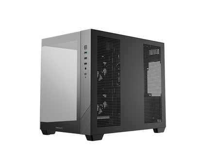 Računalniško ohišje DeepCool CG330 3F, micro-ATX, kaljeno steklo, črno
