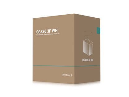 Računalniško ohišje DeepCool CG330 3F WH, micro-ATX, kaljeno steklo, belo
