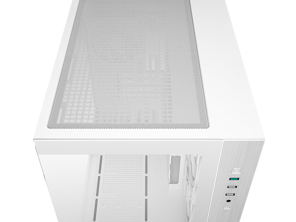 Računalniško ohišje DeepCool CG330 3F WH, micro-ATX, kaljeno steklo, belo