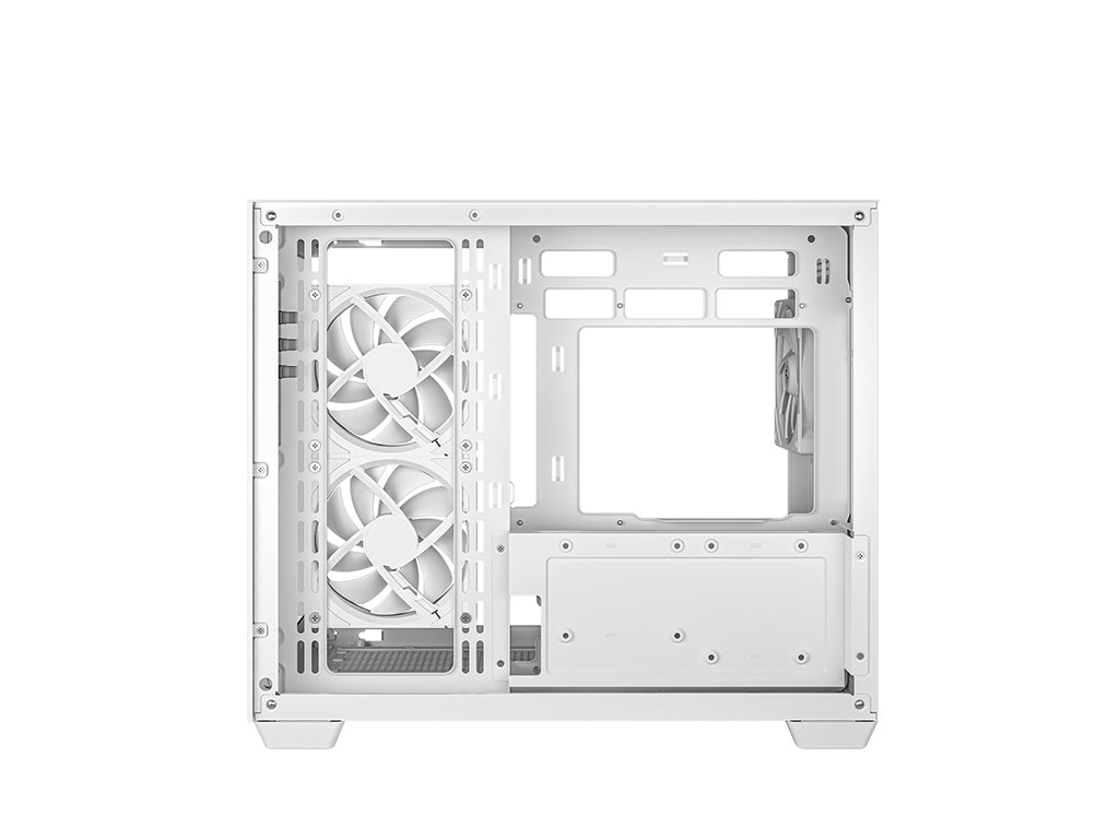 Računalniško ohišje DeepCool CG330 3F WH, micro-ATX, kaljeno steklo, belo