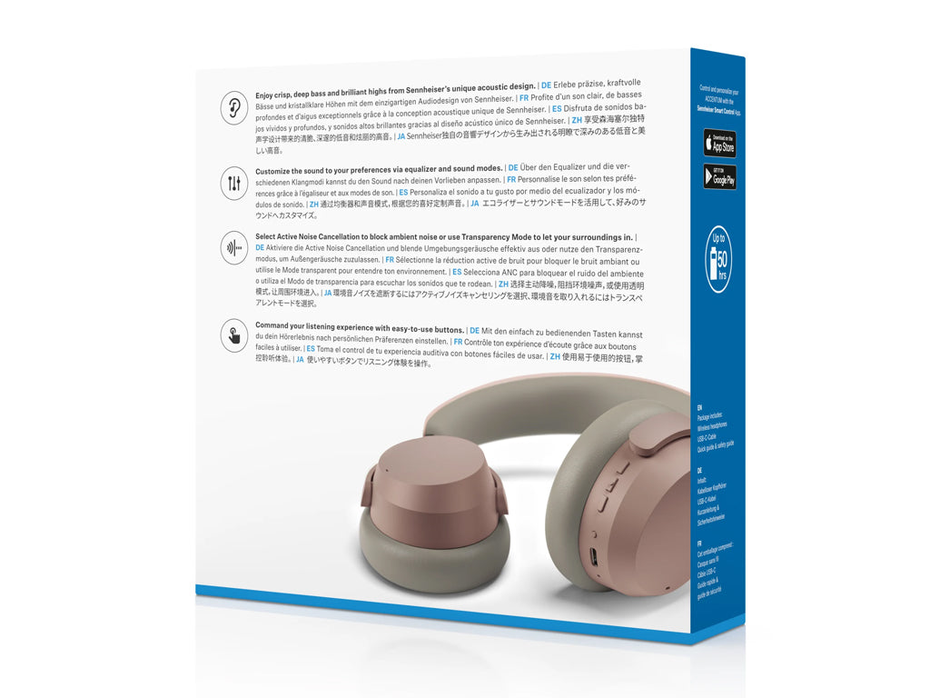 Slušalke Sennheiser ACCENTUM Wireless, ANC, Taupe