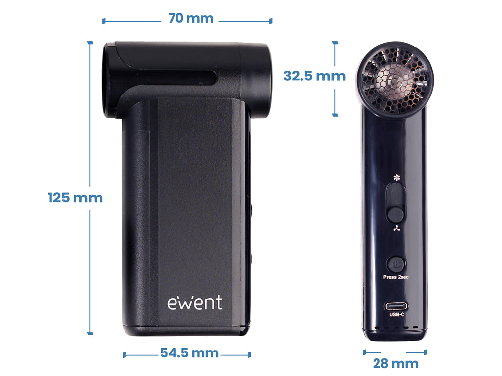 Žepni pihalnik zraka Ewent EW5681 TurboJet, 5000mAh