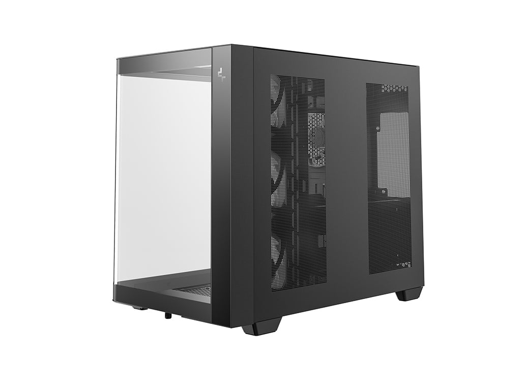 Računalniško ohišje DeepCool CG530U 4F, ATX, Midi-Tower, ARGB, ukrivljeno steklo, črno