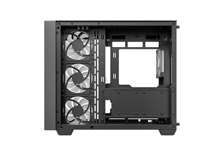 Računalniško ohišje DeepCool CG530U 4F, ATX, Midi-Tower, ARGB, ukrivljeno steklo, črno
