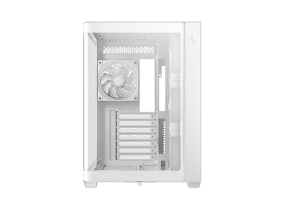 Računalniško ohišje DeepCool CG530U 4F WH, ATX, Midi-Tower, ARGB, ukrivljeno steklo, belo