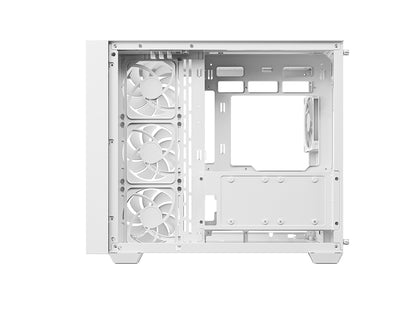 Računalniško ohišje DeepCool CG530U 4F WH, ATX, Midi-Tower, ARGB, ukrivljeno steklo, belo