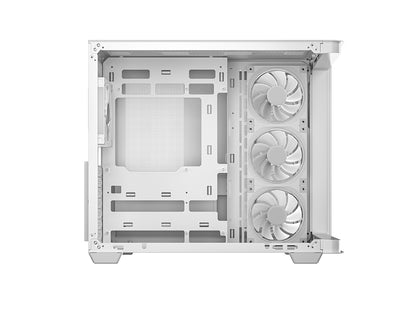 Računalniško ohišje DeepCool CG530U 4F WH, ATX, Midi-Tower, ARGB, ukrivljeno steklo, belo