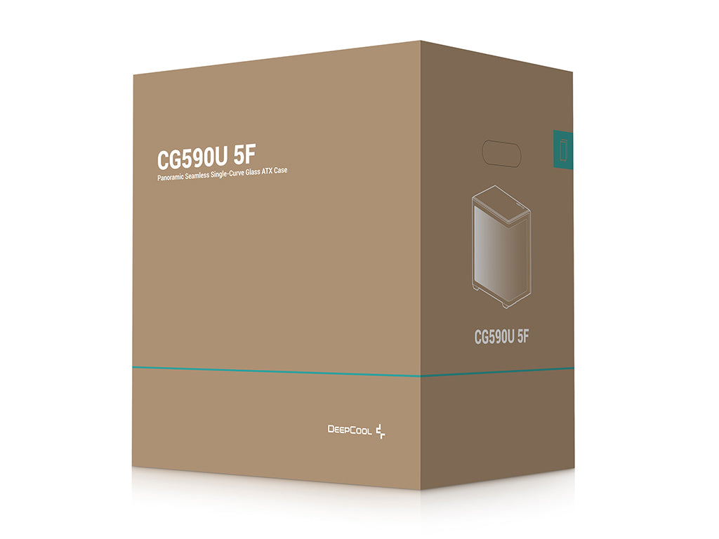 Računalniško ohišje DeepCool CG590U 5F, ATX, Midi-Tower, ARGB, ukrivljeno kaljeno steklo, črno