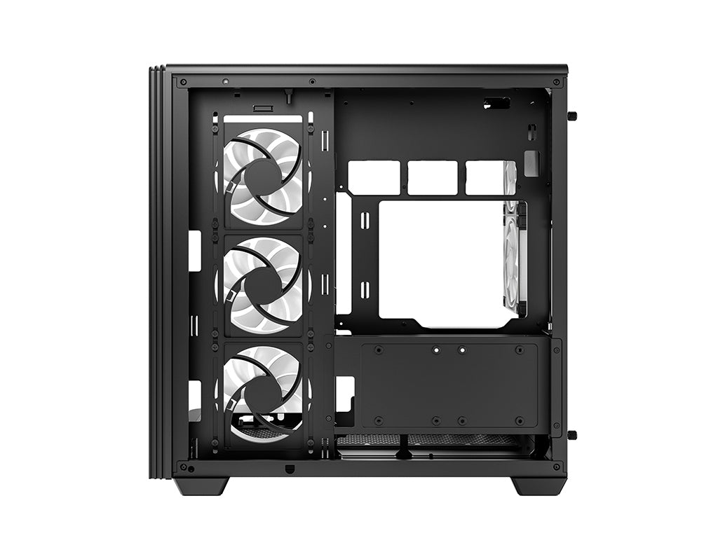 Računalniško ohišje DeepCool CG590U 5F, ATX, Midi-Tower, ARGB, ukrivljeno kaljeno steklo, črno