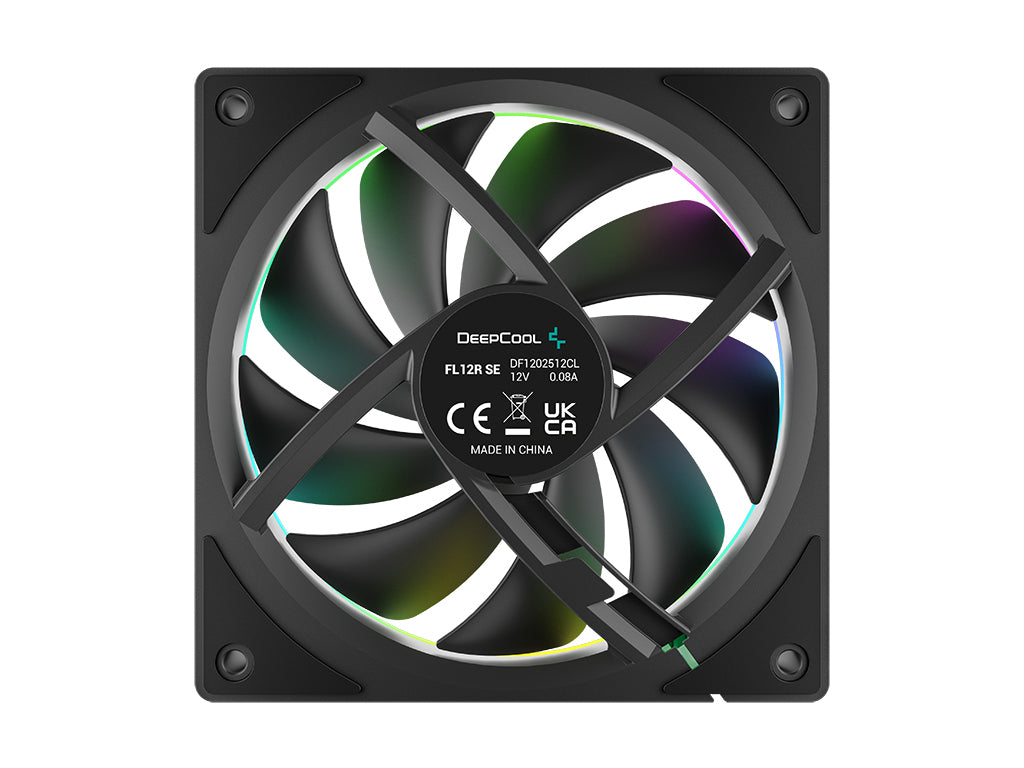 Ventilator za ohišje DeepCool FL12R SE 3-IN-1, ARGB, PWM, 120mm, 3 Pack, črn