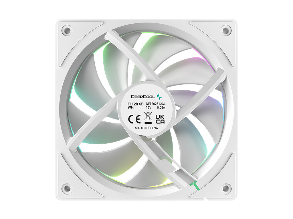 Ventilator za ohišje DeepCool FL12R SE WH 3-IN-1, ARGB, PWM, 120mm, 3 Pack, bel
