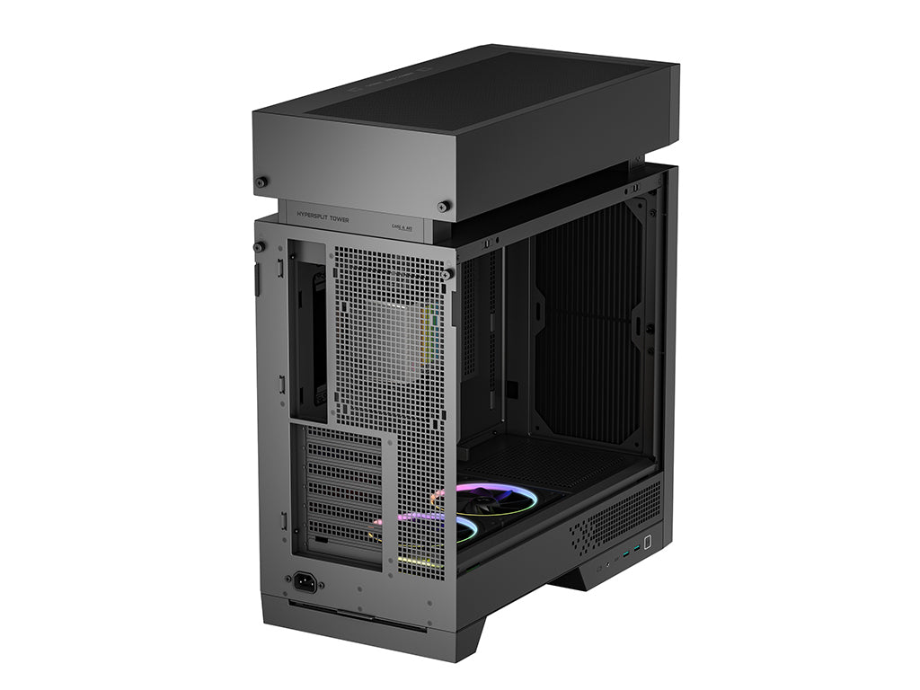 Računalniško ohišje DeepCool CL6600, AIO 360mm, ATX, Midi-Tower, ARGB, kaljeno steklo, črno