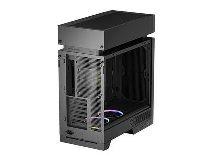 Računalniško ohišje DeepCool CL6600, AIO 360mm, ATX, Midi-Tower, ARGB, kaljeno steklo, črno