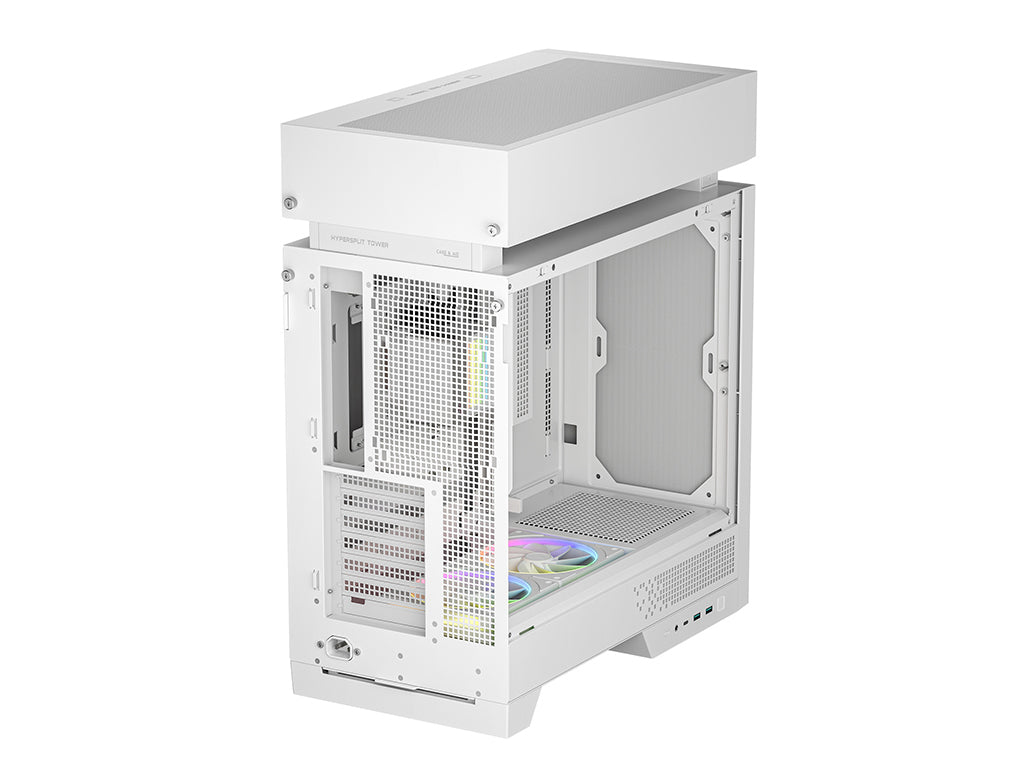 Računalniško ohišje DeepCool CL6600 WH, AIO 360mm, ATX, Midi-Tower, ARGB, kaljeno steklo, belo