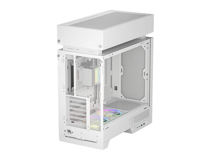 Računalniško ohišje DeepCool CL6600 WH, AIO 360mm, ATX, Midi-Tower, ARGB, kaljeno steklo, belo
