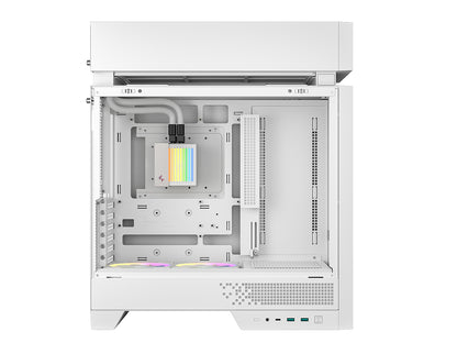 Računalniško ohišje DeepCool CL6600 WH, AIO 360mm, ATX, Midi-Tower, ARGB, kaljeno steklo, belo