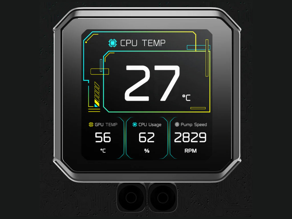 Komplet za tekočinsko hlajenje AIO Liquid Cooler DeepCool SPARTACUS 360, 360mm, LCD, črn