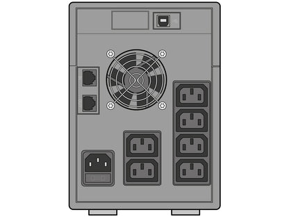 UPS SOCOMEC NeTYS PR MT 2000VA, 1400W, Line-int., sine w., USB, LCD