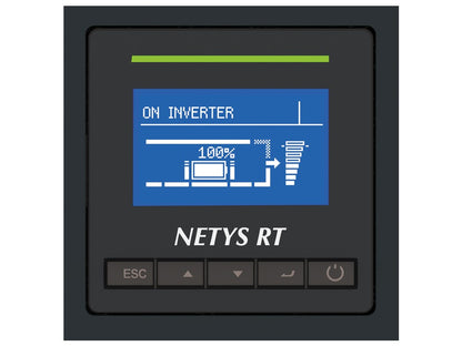 UPS SOCOMEC Netys RT 1000VA, 1000W, Rack/tower, On-line, sinusni izhodni signal, USB, LCD