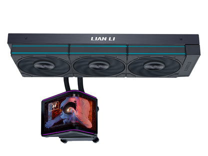 Komplet za tekočinsko hlajenje AIO Liquid Cooler Lian Li HydroShift II OLED Curved 360 P28 V2, črn