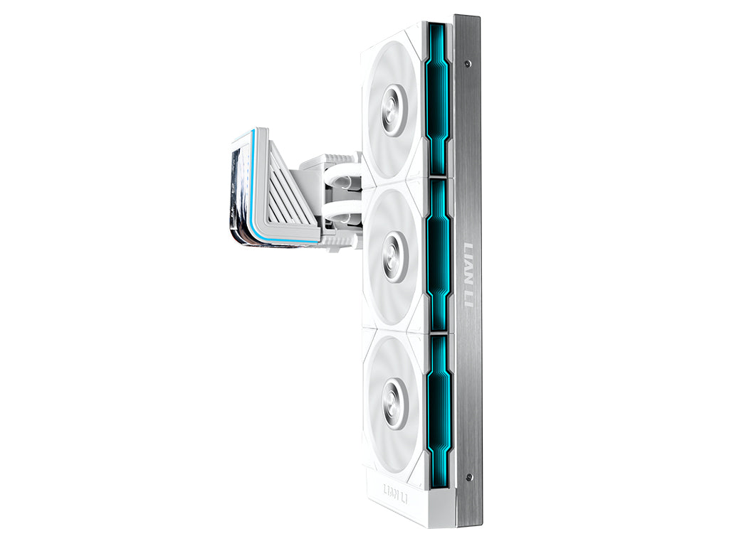Komplet za tekočinsko hlajenje AIO Liquid Cooler Lian Li HydroShift II OLED Curved 360 TL FLEX, Bel