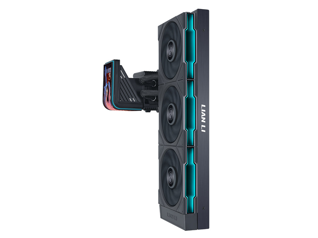 Komplet za tekočinsko hlajenje AIO Liquid Cooler Lian Li HydroShift II OLED Curved 360 TL FLEX, Črn