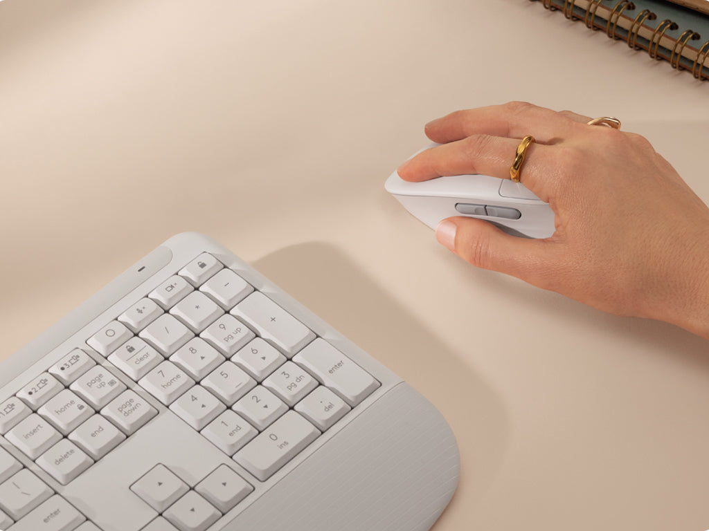 Tipkovnica in miška Logitech Signature Comfort Plus MK880, bela, SLO g.