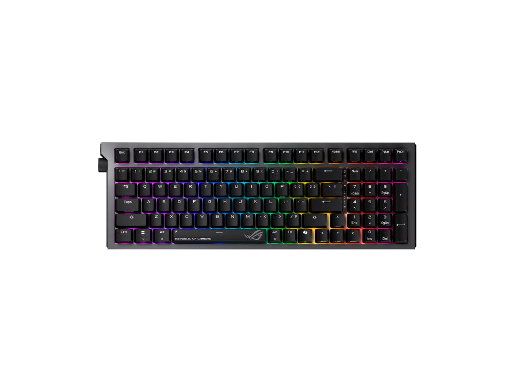 Tipkovnica ASUS ROG Strix Morph 96 Wireless, ROG NX Snow V2, PBT, RGB, USB, US