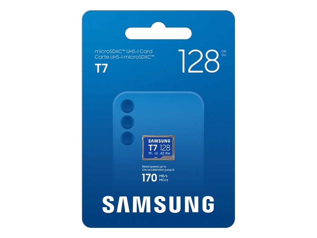Spominska kartica Samsung T7, micro SDXC, 128GB, U3, V30, A2, UHS-I, 170 MB/s