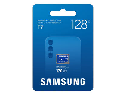 Spominska kartica Samsung T7, micro SDXC, 128GB, U3, V30, A2, UHS-I, 170 MB/s