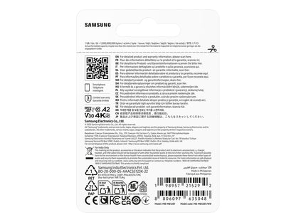 Spominska kartica Samsung T7, micro SDXC, 128GB, U3, V30, A2, UHS-I, 170 MB/s