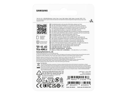 Spominska kartica Samsung T7, micro SDXC, 256GB, U3, V30, A2, UHS-I, 170 MB/s