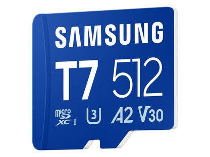 Spominska kartica Samsung T7, micro SDXC, 512GB, U3, V30, A2, UHS-I, 170 MB/s