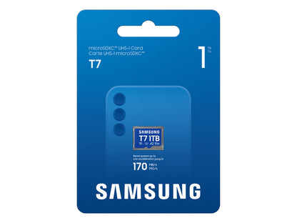 Spominska kartica Samsung T7, micro SDXC, 1TB, U3, V30, A2, UHS-I, 170 MB/s