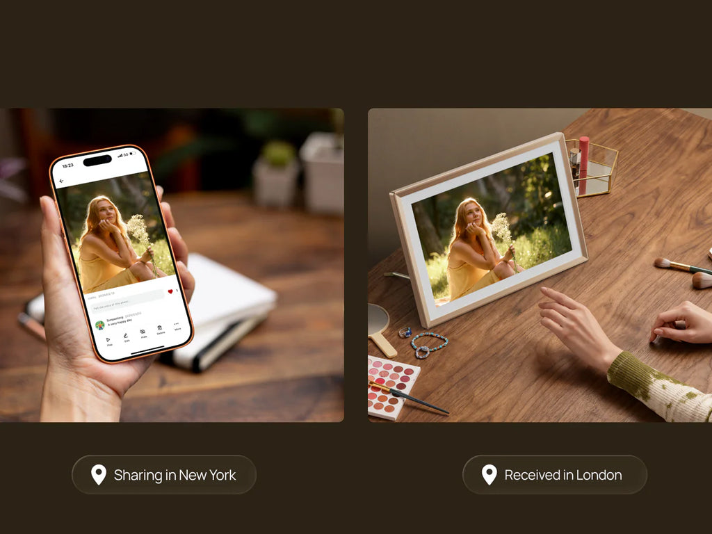 Digitalni foto okvir 14'' (35,5 cm) Arzopa D14, 32GB, WiFi, zlat