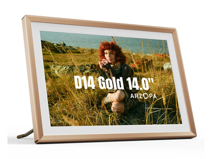 Digitalni foto okvir 14'' (35,5 cm) Arzopa D14, 32GB, WiFi, zlat