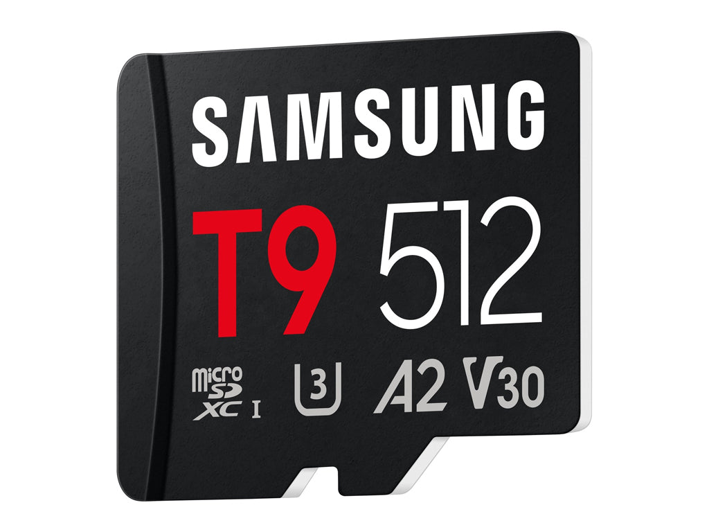 Spominska kartica Samsung T9, micro SDXC, 512GB, U3, V30, A2, UHS-I, 200 MB/s