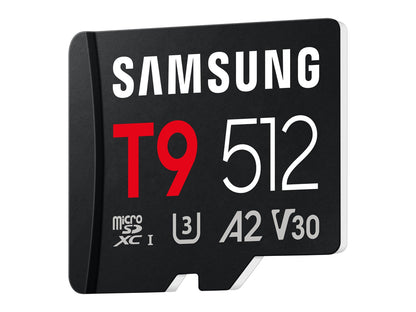 Spominska kartica Samsung T9, micro SDXC, 512GB, U3, V30, A2, UHS-I, 200 MB/s