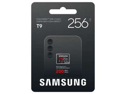 Spominska kartica Samsung T9, micro SDXC, 256GB, U3, V30, A2, UHS-I, 200 MB/s