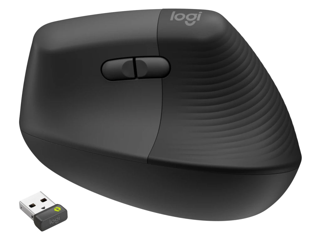 Miška Logitech Lift Vertical for Business, ergonomska, grafitna