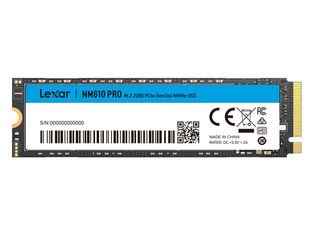 SSD 1TB M.2 80mm PCI-e 3.0 x4 NVMe, 3D TLC, Lexar NM610 PRO (LNM610P001T-RNNNG)