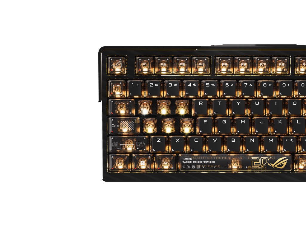 Tipkovnica ASUS ROG Azoth Extreme Edition 20, NX Snow, PBT, OLED, RGB, USB, US