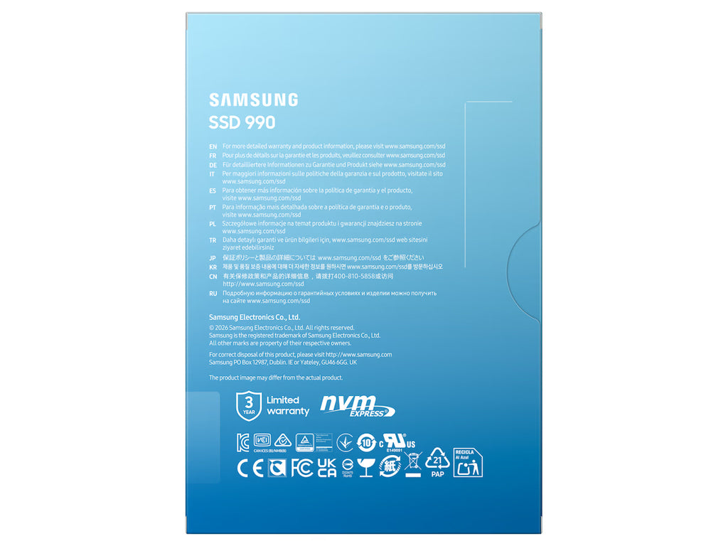 SSD 1TB M.2 80mm PCI-e 4.0 x4 NVMe, Samsung 990 (MZ-V9V1T0BW)