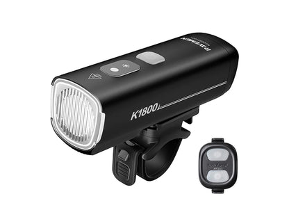 Sprednja kolesarska luč RAVEMEN K1800, 1800 lm, 5000 mAh, Aluminij, IPX7